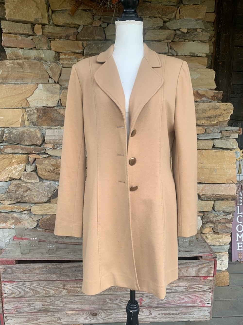 Vesti Satin-Lined Jacket with Pink Beige Geometric Print